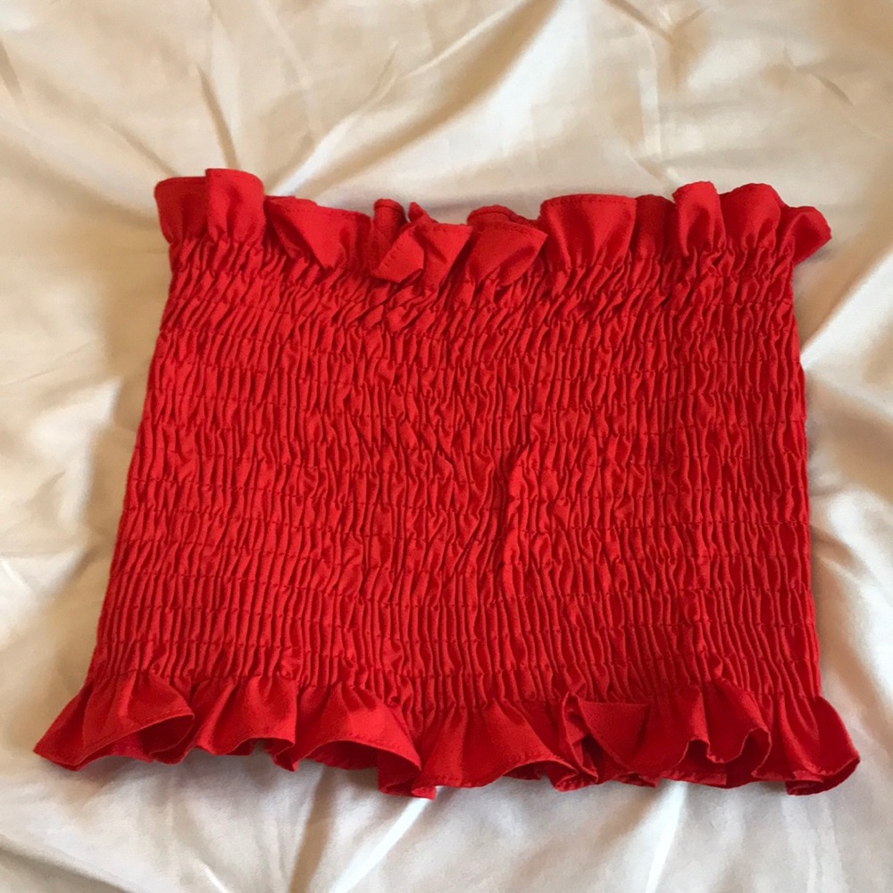 Red tube top